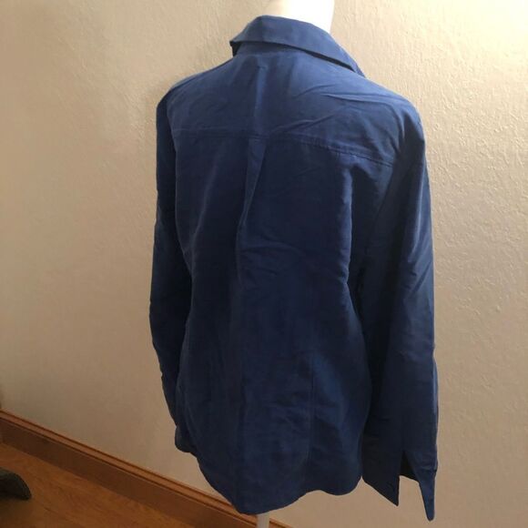 Blue Modal blend button up shirt - Picture 2 of 7